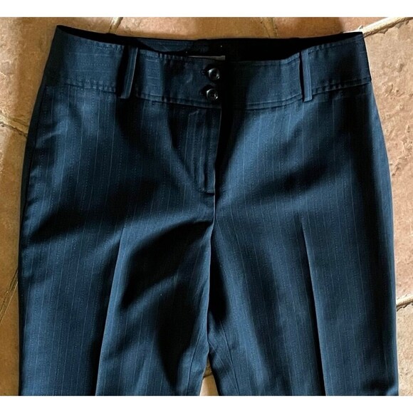 Ann Taylor Women’s Margo Gray Pinstripe Wide Leg Dress Pants Size 4 goth Office - Picture 8 of 9